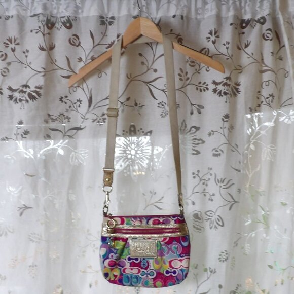 Fun Coach Bag, Authentic Poppy 1941 Collection Bag, Bright multi-colored - Picture 3 of 15